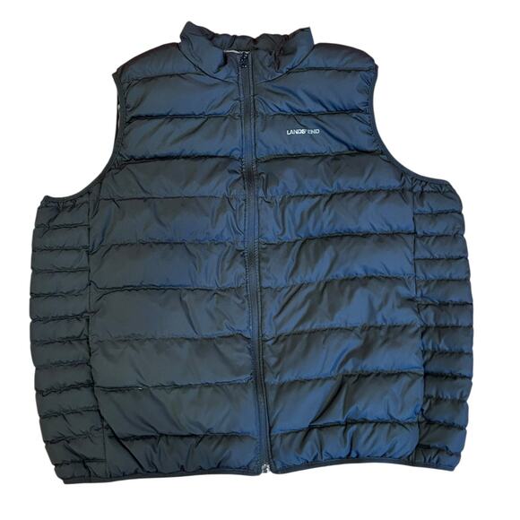 Lands' End Other - LANDS' END Black Full Zip Quilted Outdoor Insulated Down Puffer Vest Men's 2XL